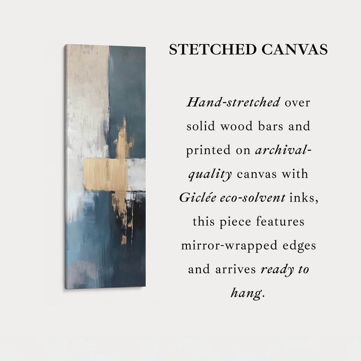 Minimalist Abstract Gold Long Vertical Wall Art