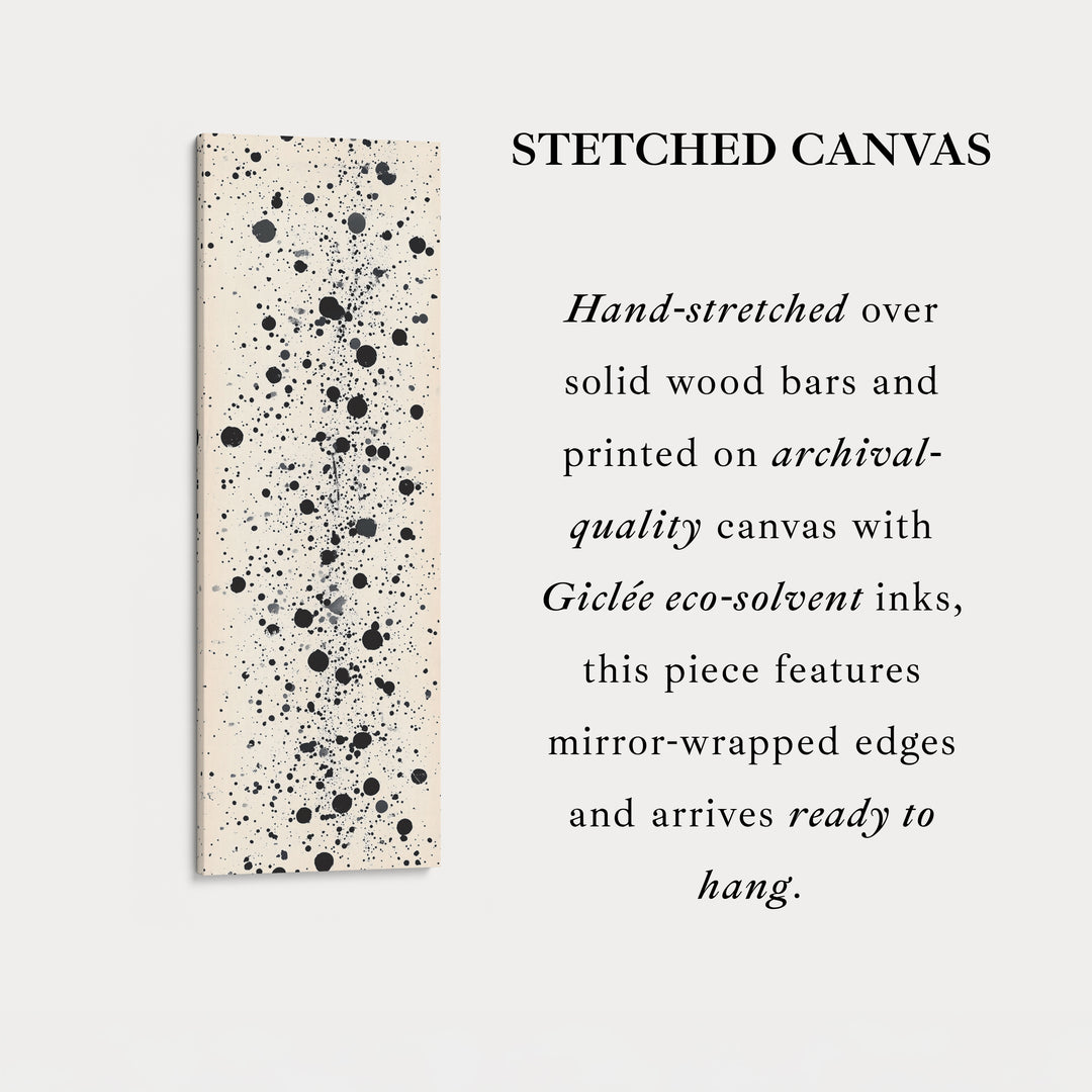 Abstract Dots Tall Vertical Large Framed Canvas