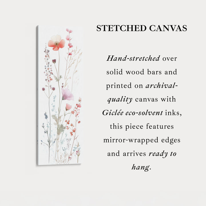 Wild Flower Long Tall Vertical Framed Canvas Wall Art