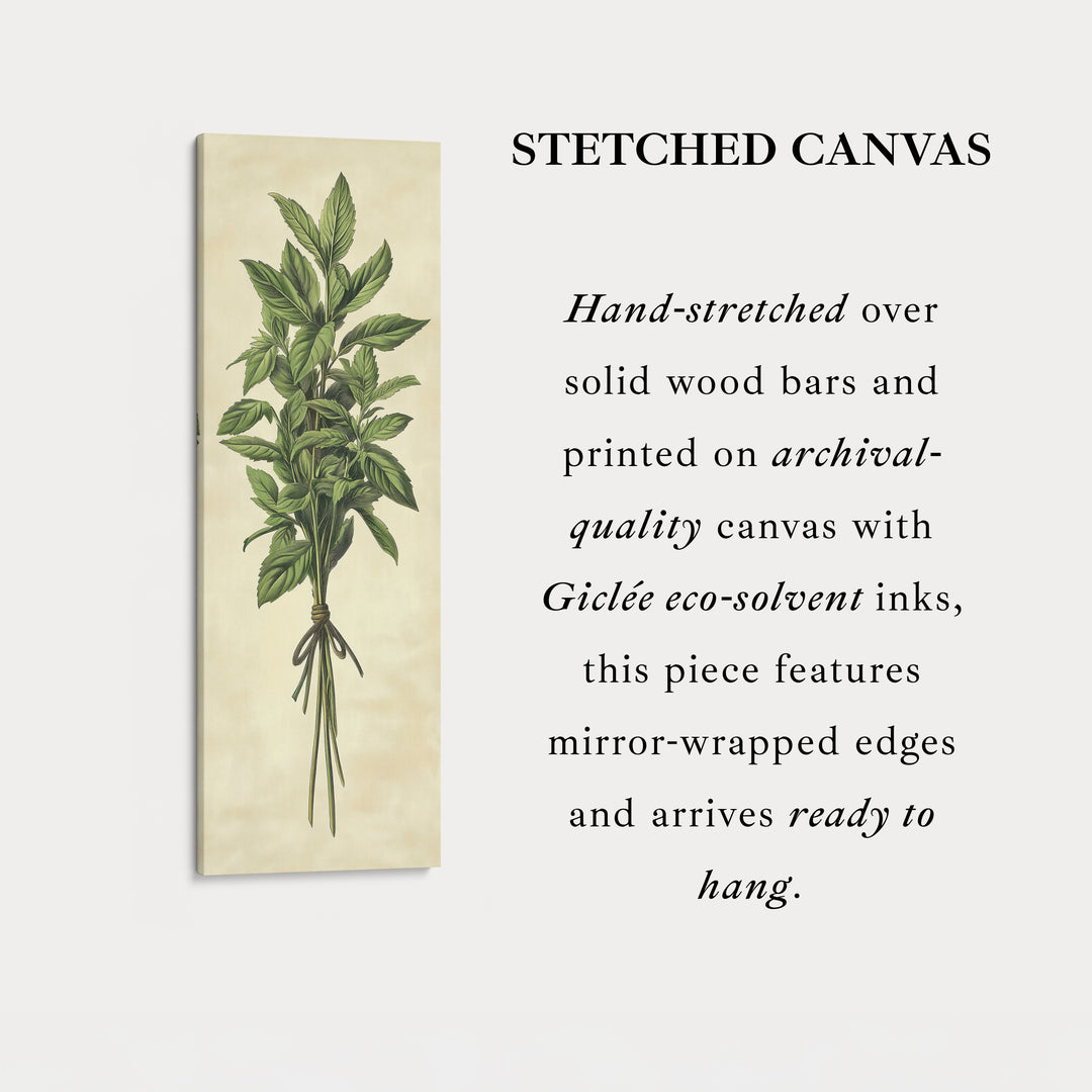 Kitchen Wall Art Long Vertical Framed Canvas Decor Mint