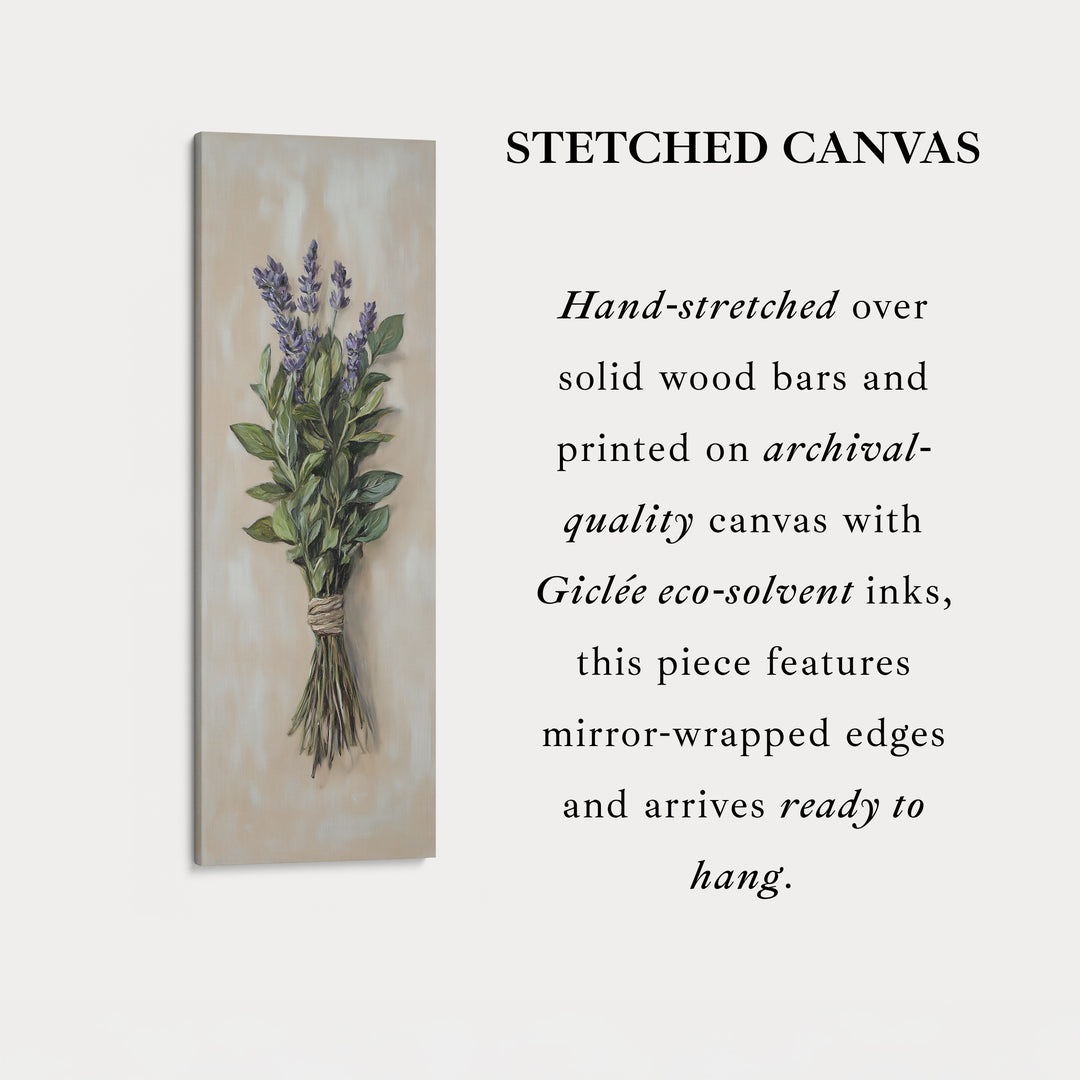 Cottagecore Kitchen Wall Art Long Vertical Framed Canvas Decor