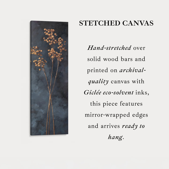 Vintage Wildflower Kitchen Tall Skinny Vertical Framed Canvas Decor