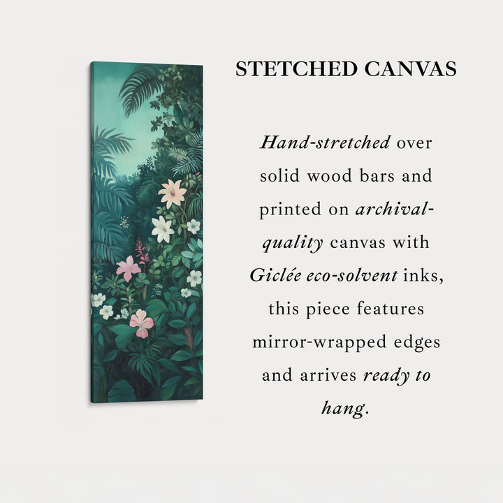 Tropical Jungle Tall Skinny Wall Decor Framed Canvas