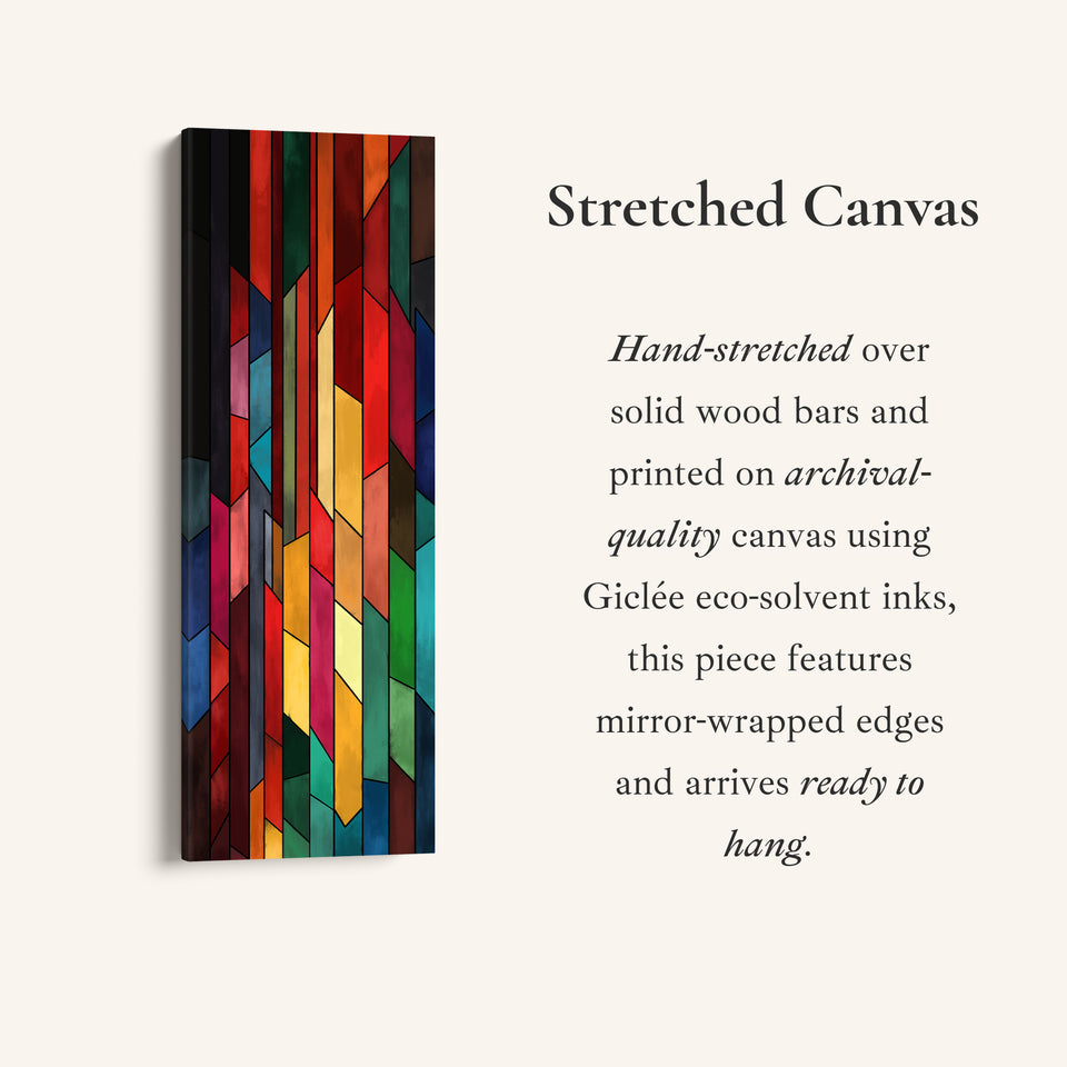 Tall Wall Art Geometric Abstract Panels For Office Decor