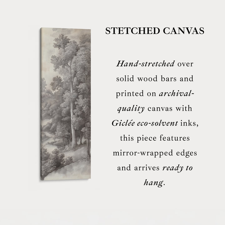 Hall Way Vintage Tree Large Vertical Long Skinny Wall Art