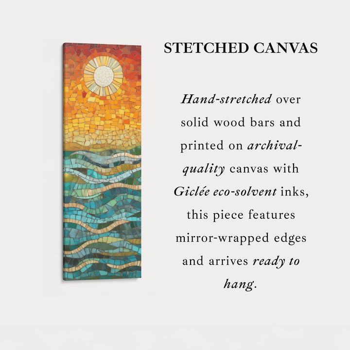 Vertical Hallway Mosaic Sun Wall Art Long & Narrow