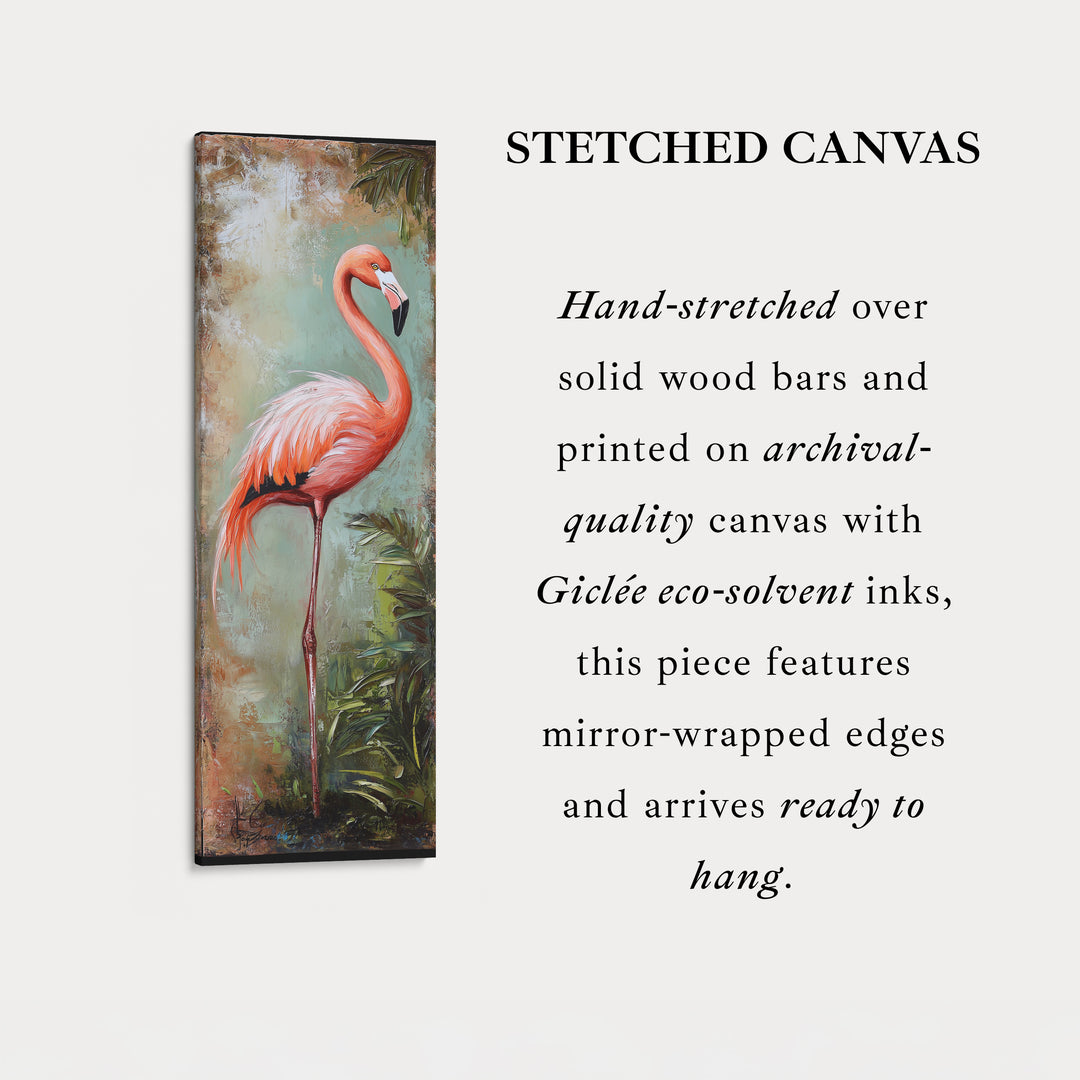 Pink Flamingo Tall Vertical Wall Decor