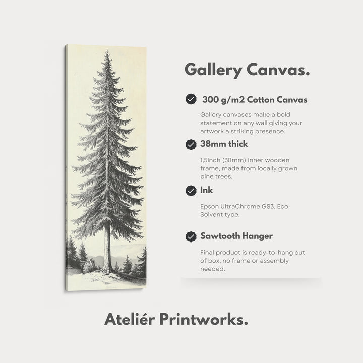 Vintage Pine Tree Vertical Wall Decor - V0241