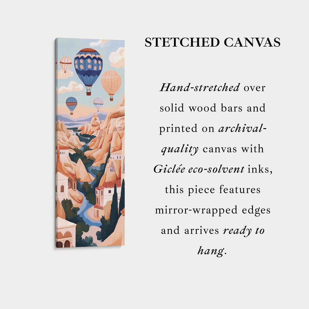 Cappadocia Balloons Vertical Framed Canvas Wall Decor