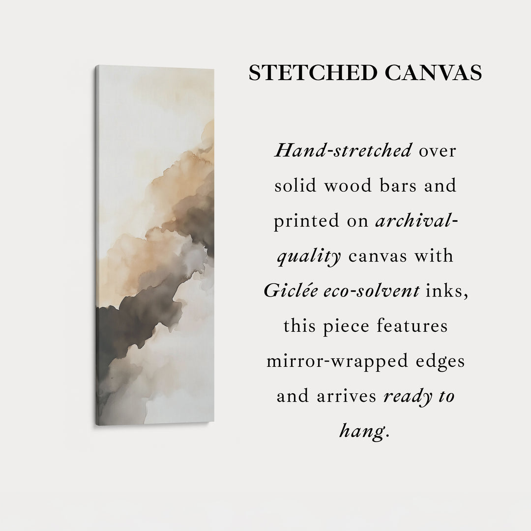 Abstract Brown Cloud Vertical Long Wall Decor