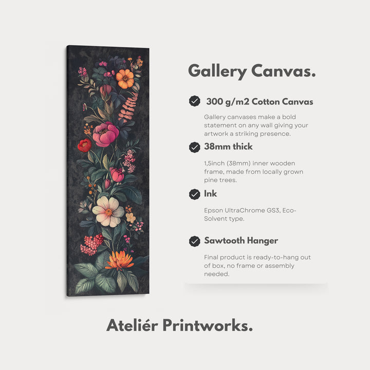 Floral Watercolor Vertical Long Wall Decor - V0254