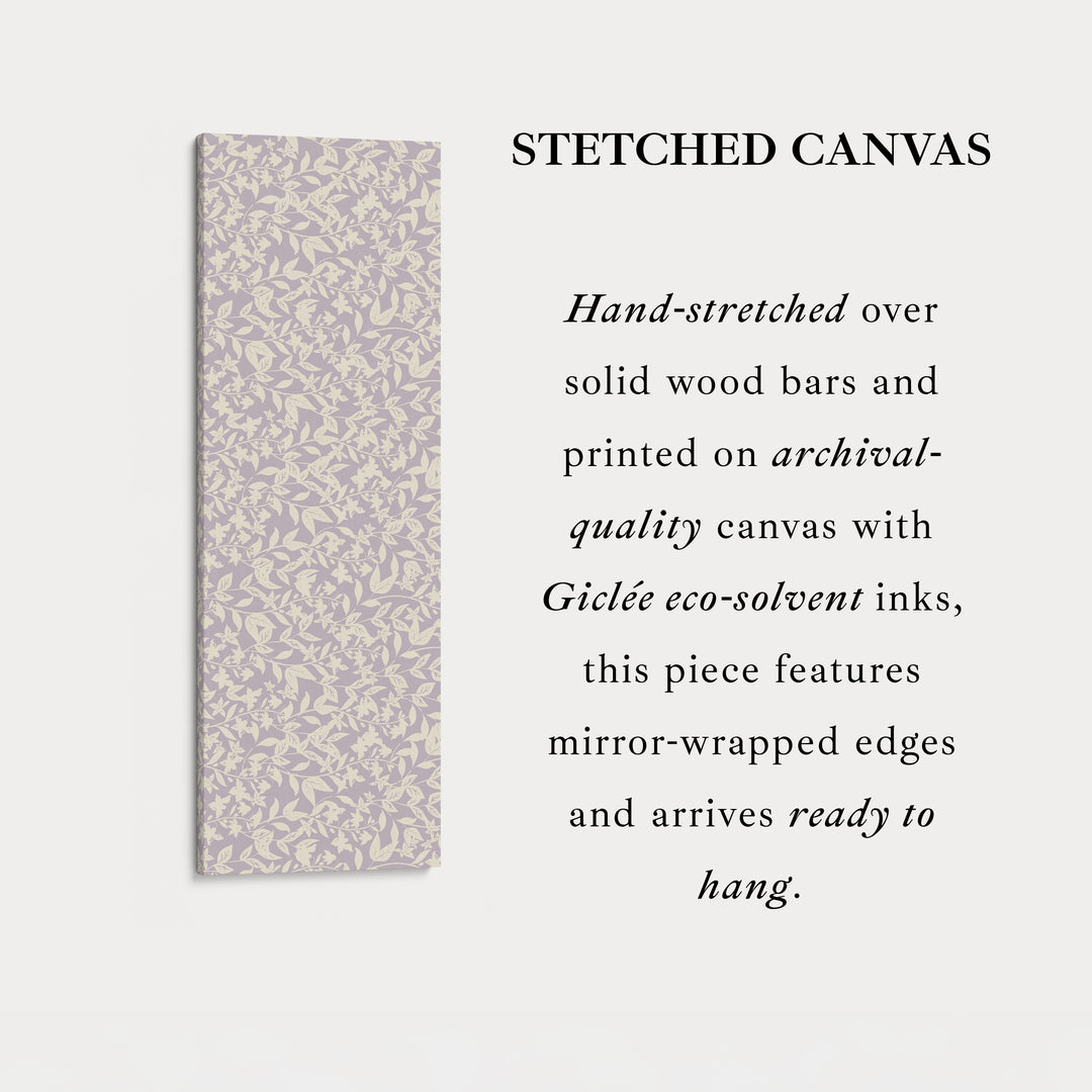 Botanical Beige & Purple Floral Framed Floral Wall Art