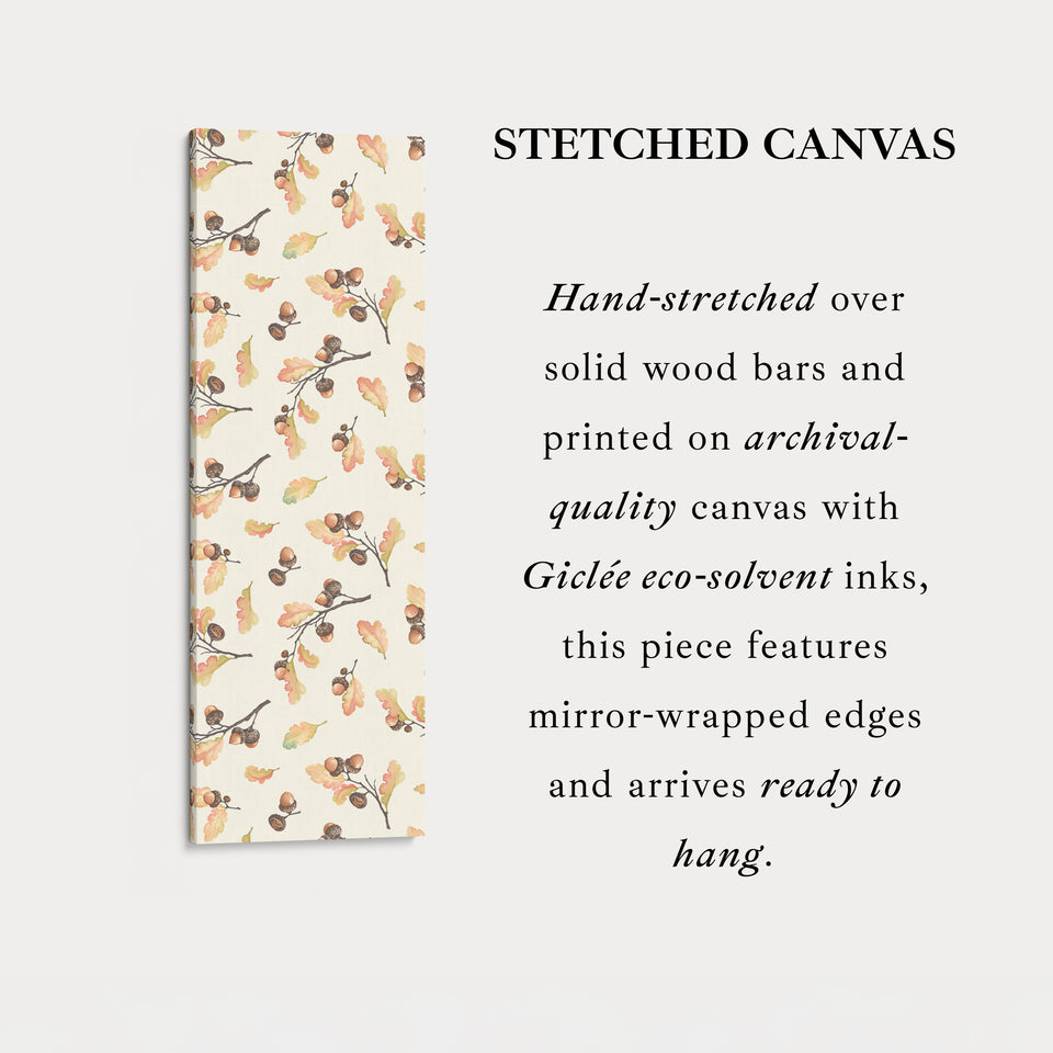 Eichel Illustration Lange Vertikale Gerahmte Wanddekoration