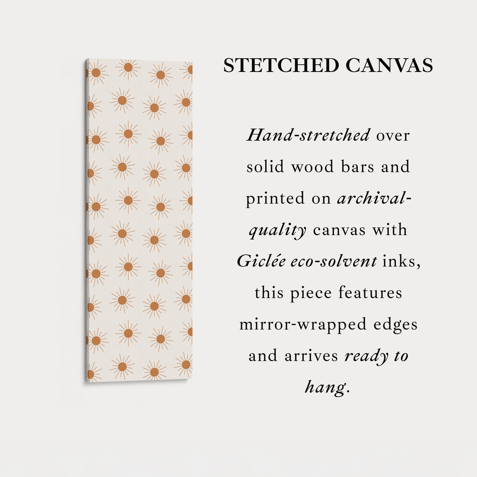 Vertical Long Wall Art Boho Sun Wall Art