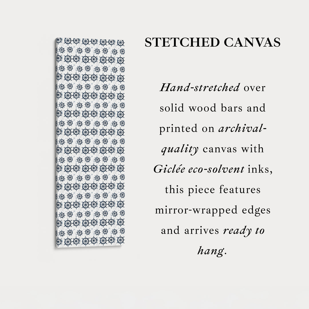 Vertical Long Wall Art Ships Wheel Wall Art