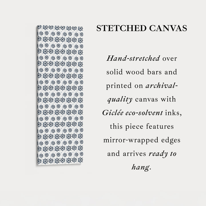 Vertical Long Wall Art Ships Wheel Wall Art