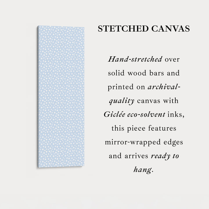 Vertical Kids Room Wall Decor Blue Polka Dots