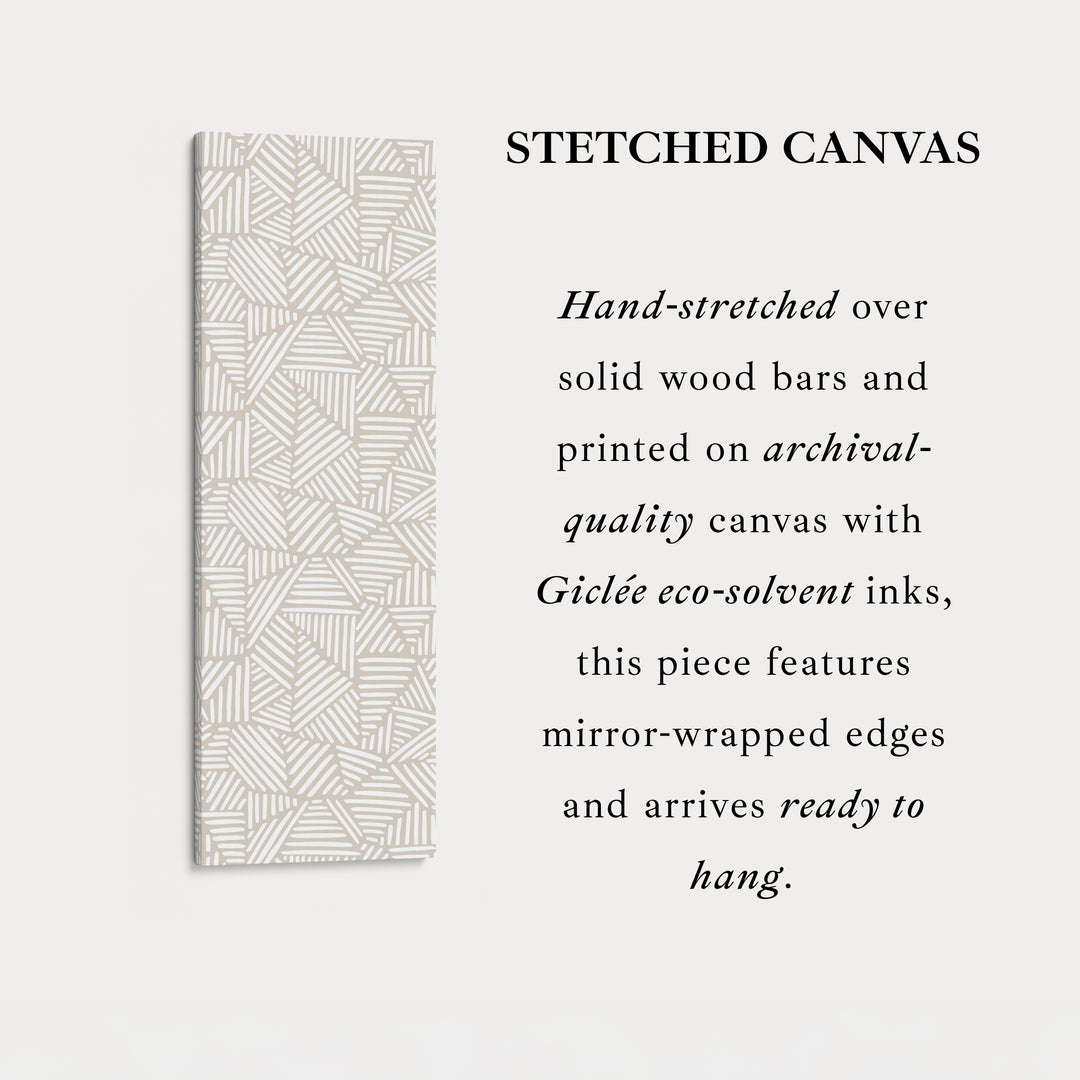 Minimalist Beige Geometric Long Vertical Wall Decor