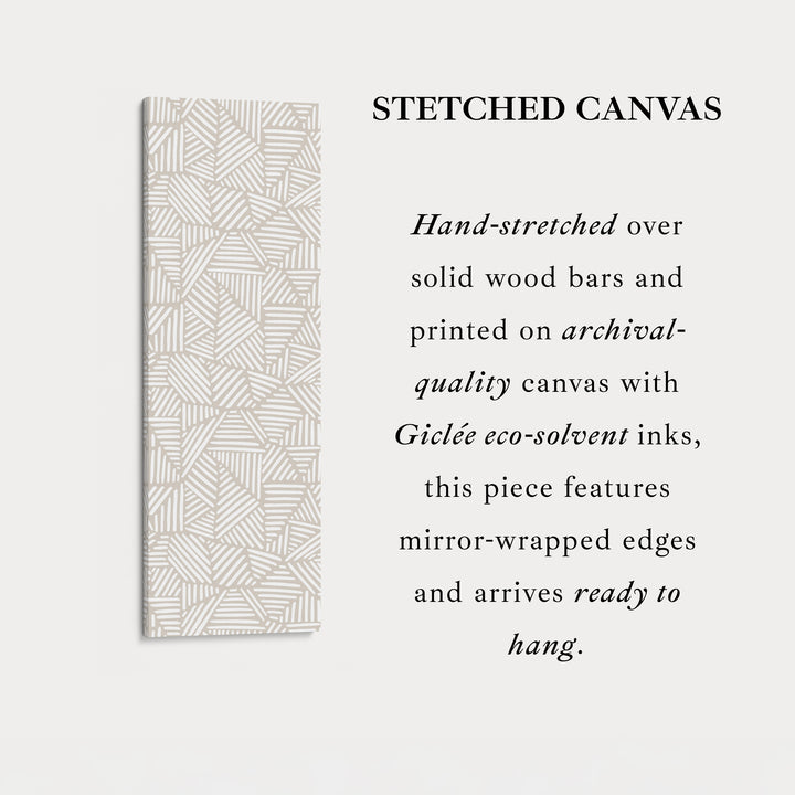 Minimalist Beige Geometric Long Vertical Wall Decor