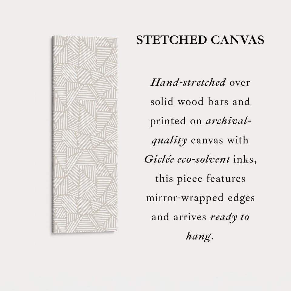 Minimalist Beige Geometric Long Vertical Wall Decor