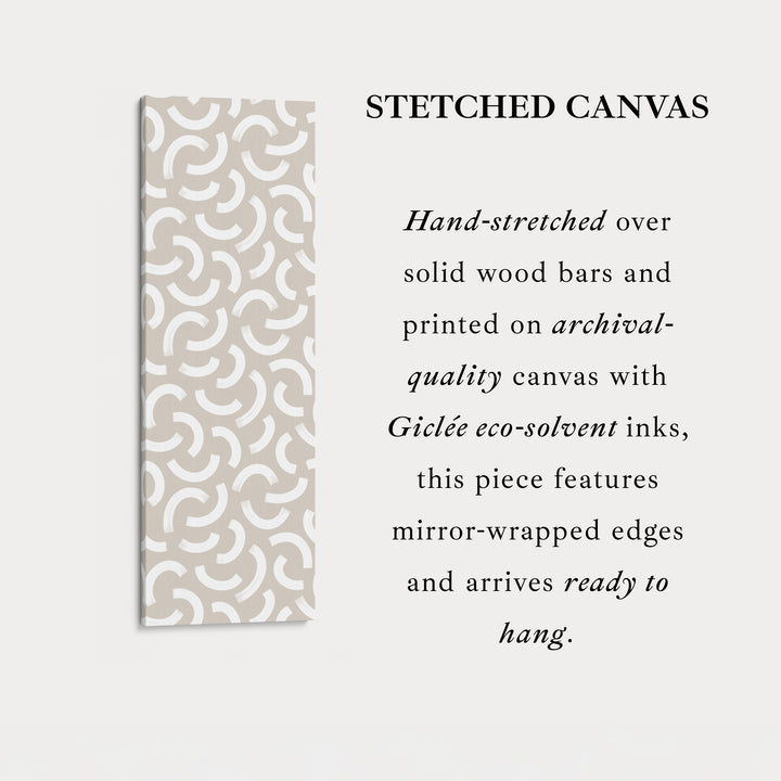 Tall Narrow Geometric Beige Bedroom Wall Decor