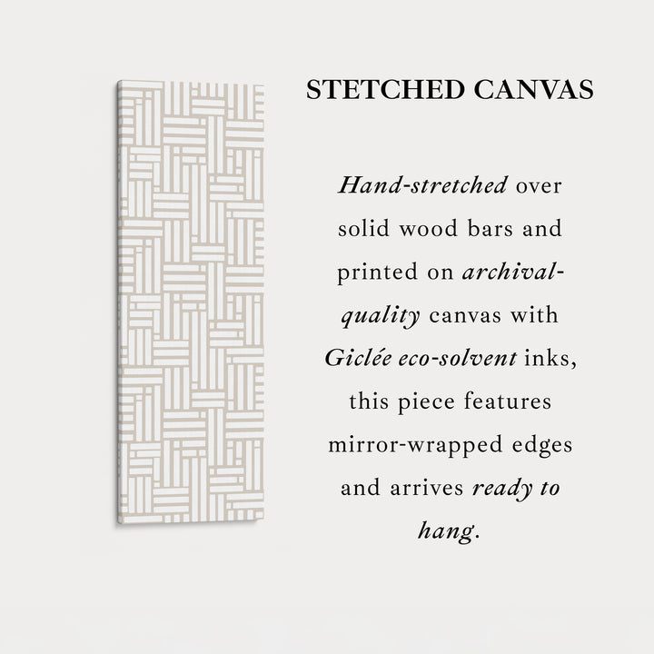 Beige & White Vertical Narrow Wall Art