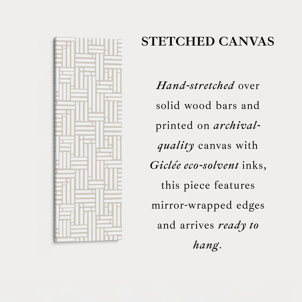 Beige & White Vertical Narrow Wall Art