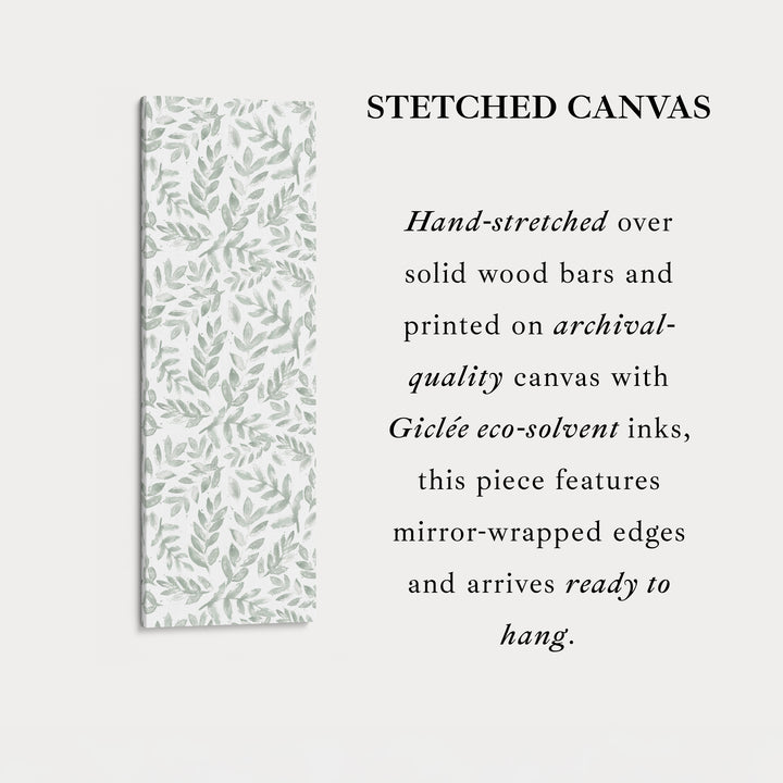 Sage Green Botanical Tall Narrow Vertical Framed Wall Decor