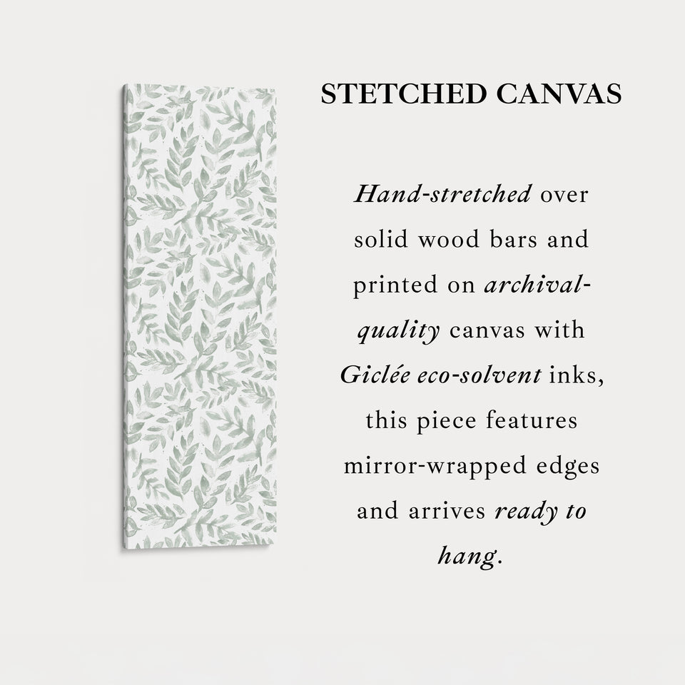 Sage Green Botanical Tall Narrow Vertical Framed Wall Decor