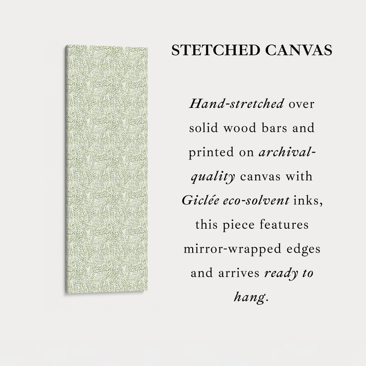 Long Vertical Wall Art Green Botanical Large Framed Canvas