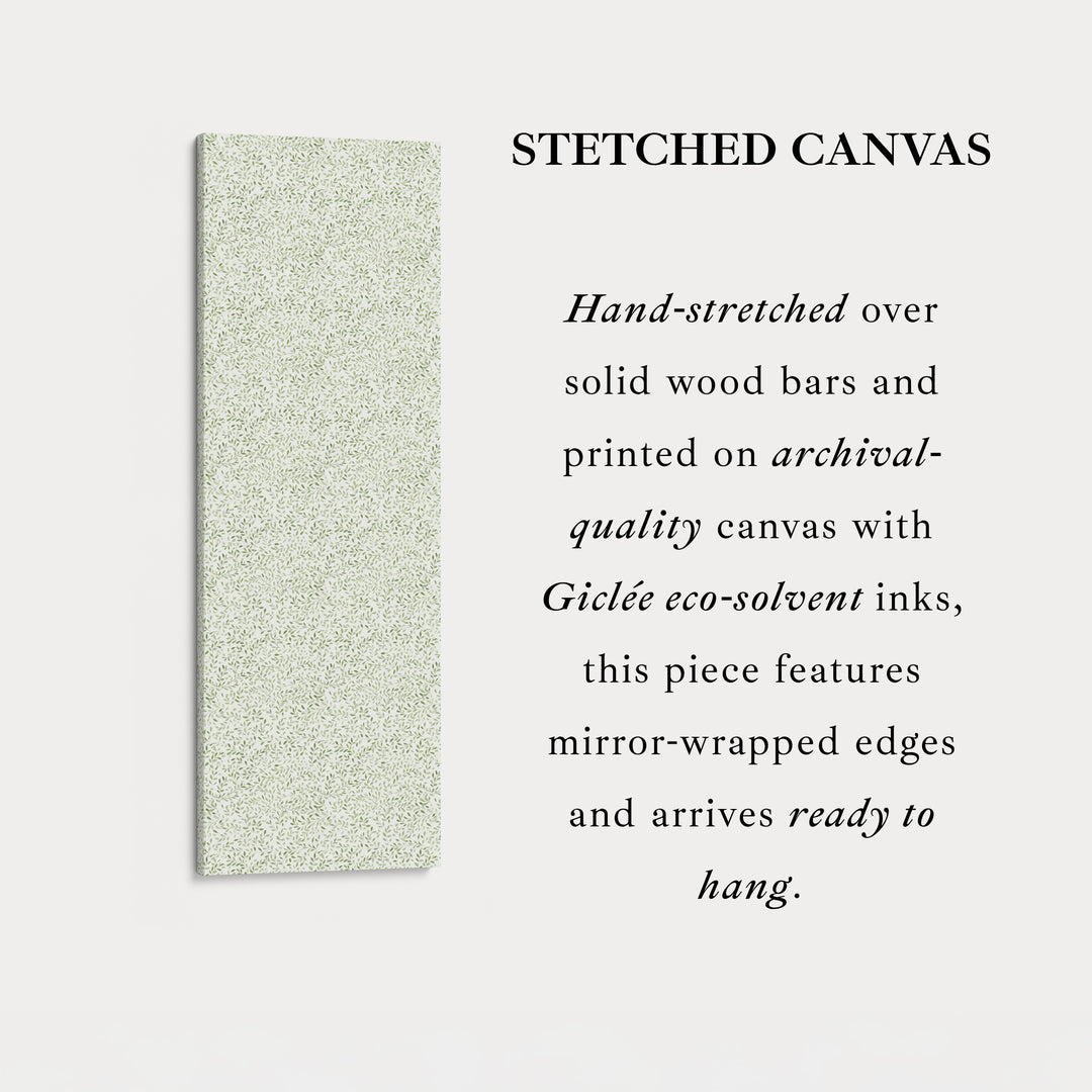 White & Green Large Botanical Bedroom Long Wall Decor