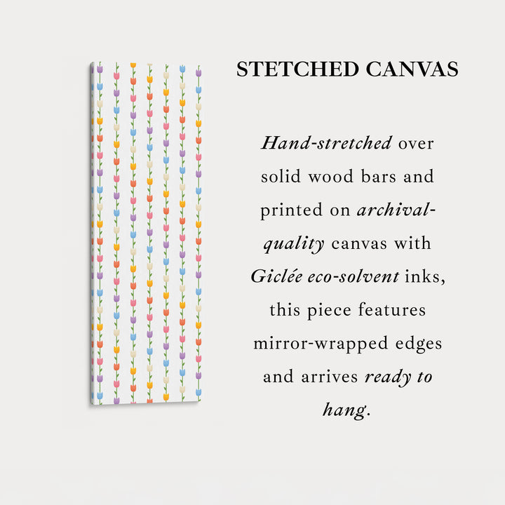 Vertical Colorful Tulips Kids Room Wall Decor