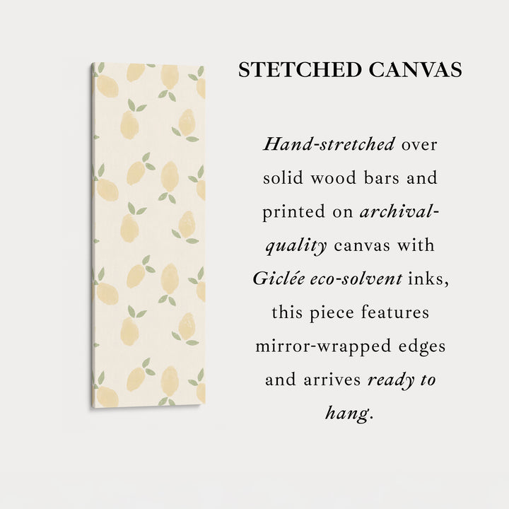 Long Narrow Kitchen Lemon Wall Art Vertical