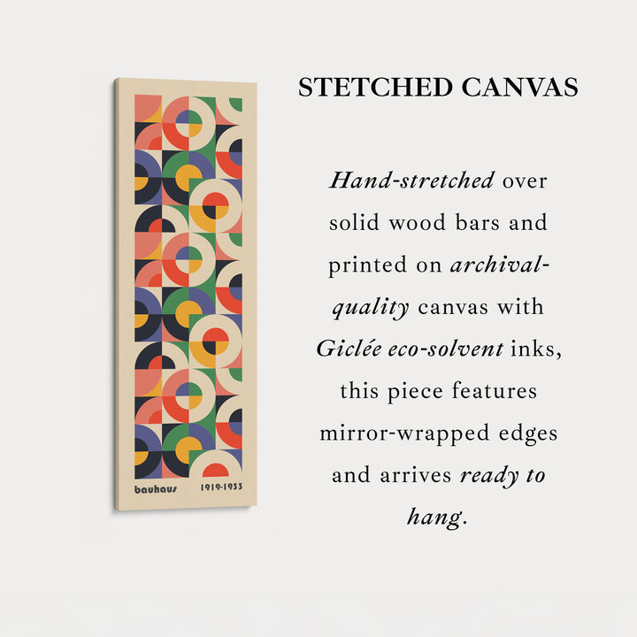 Bauhaus Mid Century Geometric Long Vertical Wall Art