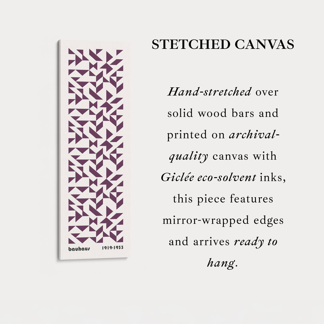 Bauhaus Retro Mid Century Geometric Long Vertical Wall Art