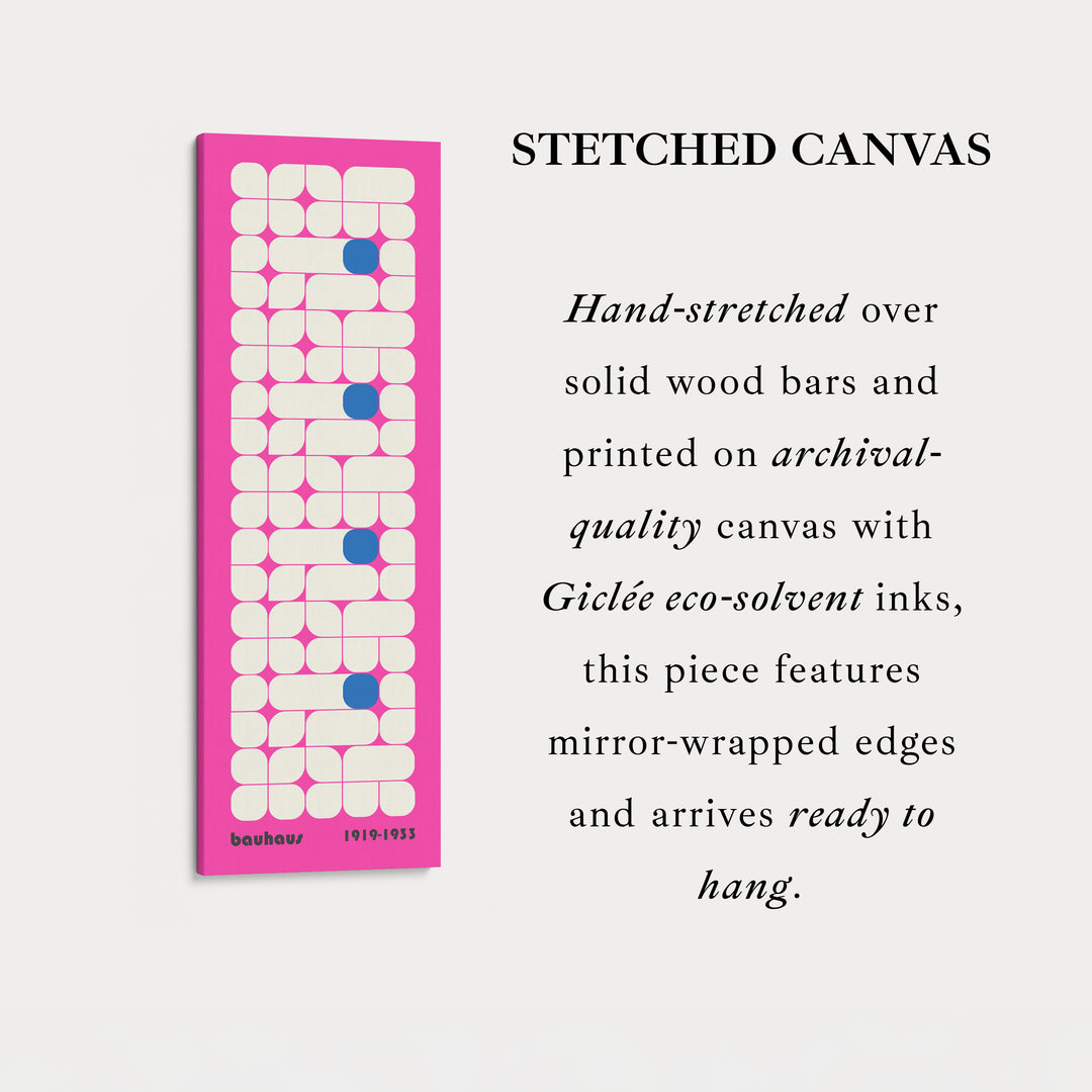 Vertical Pink Wall Decor Bauhaus Mid Century