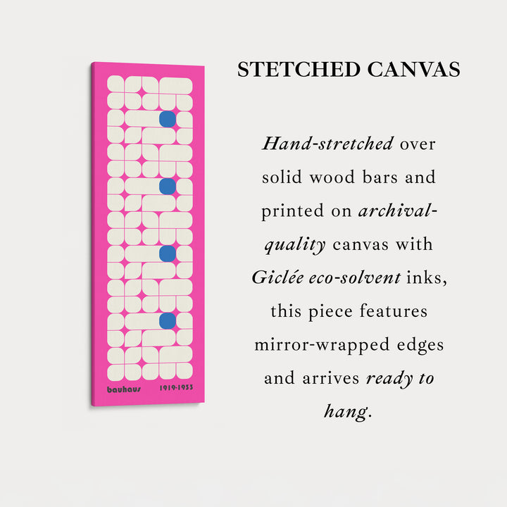 Vertical Pink Wall Decor Bauhaus Mid Century