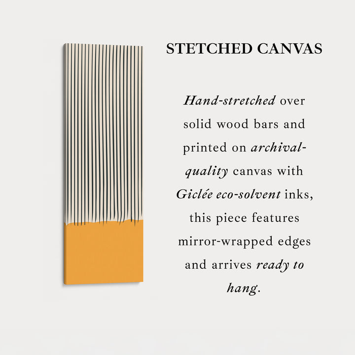 Minimalist Blue Horizon Vertical Framed Canvas Wall Art for Living Room or Office