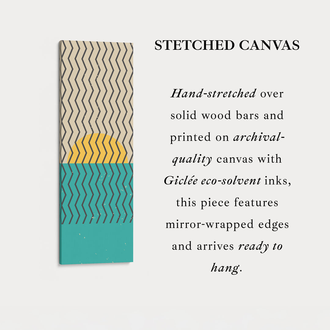 Minimalist Circle Geometry Vertical Framed Canvas Wall Art for Bedroom or Studio