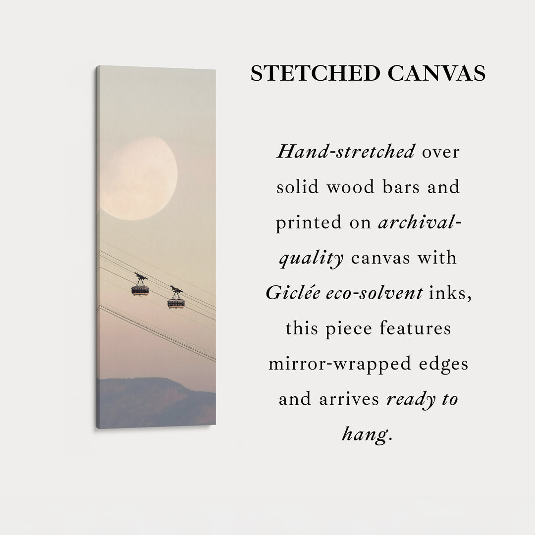 Tall Canvas Wall Art Cable Cars Long Vertical Canvas For Hallway