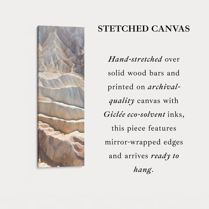 Tall Wall Art Beige Desert Ridge Vertical Canvas For Living Room