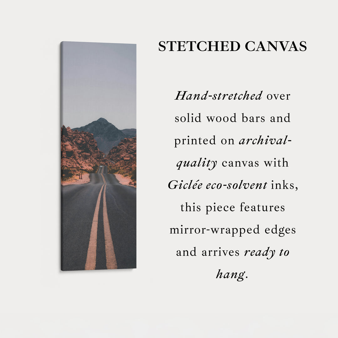 Skinny Wall Art Desert Road Vertical Wall Art For Hallway