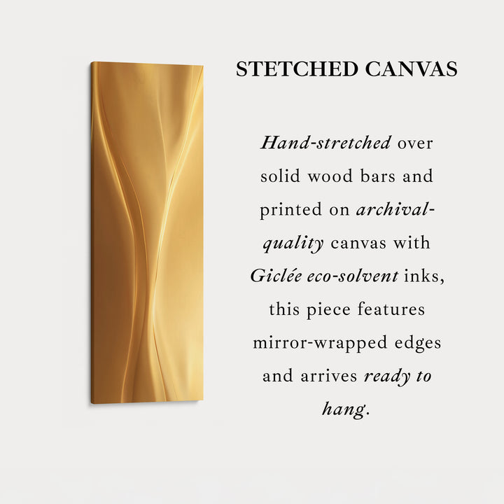 Long Vertical Canvas Gold Tall Modern Abstract Wall Art For Living Room