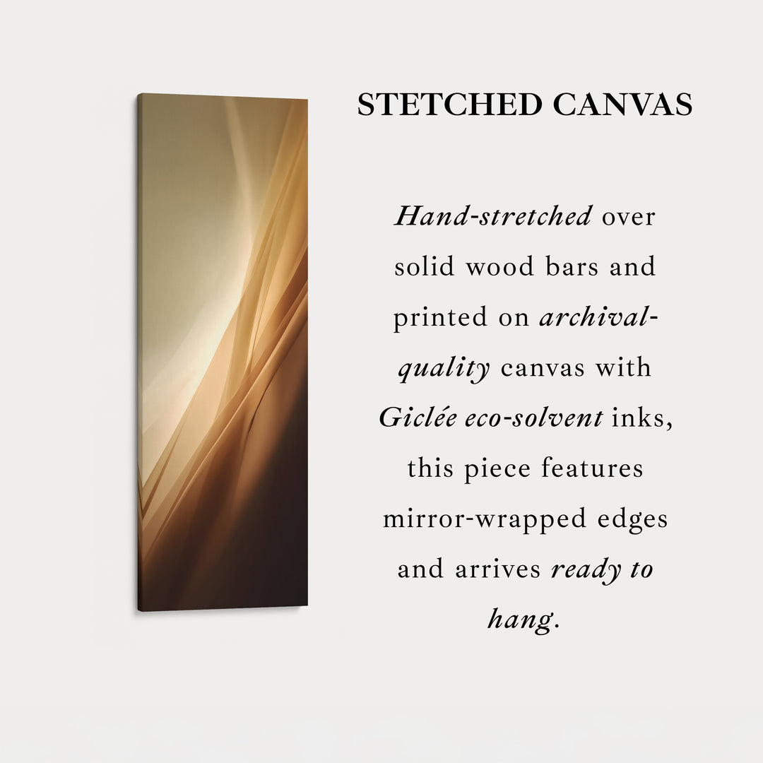 Tall Canvas Wall Art Beige Gold Vertical Framed Canvas For Bedroom