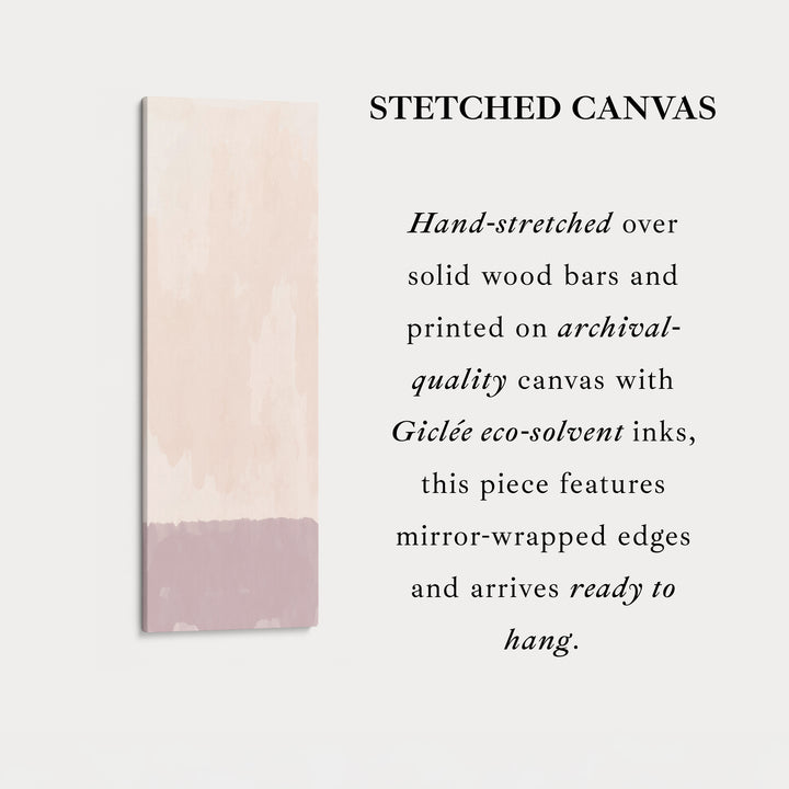 Tall Wall Art Beige Pink Long Vertical Canvas For Bedroom