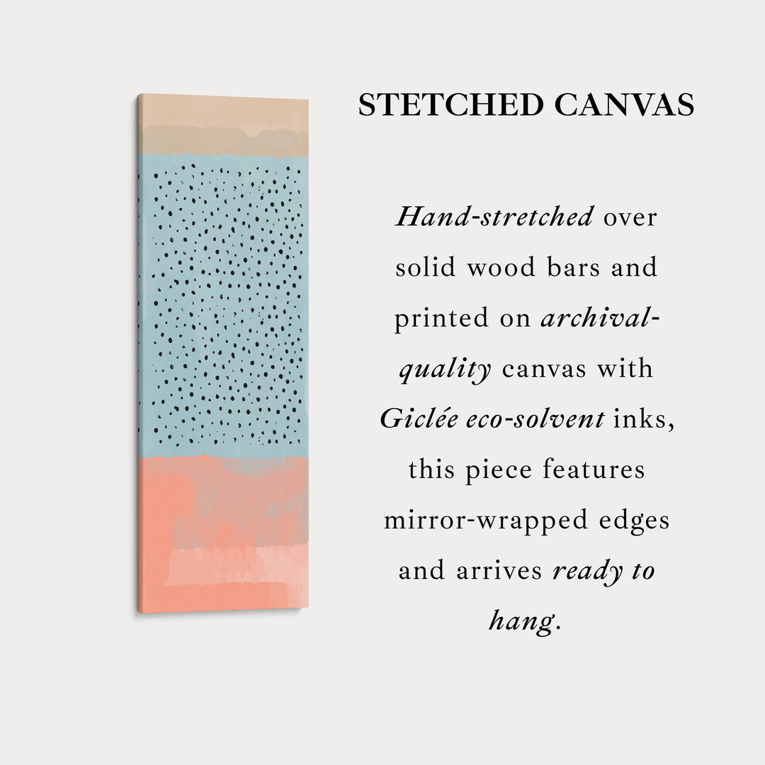 Thin Wall Art Blue Black Dots Narrow Wall Art For Kitchen