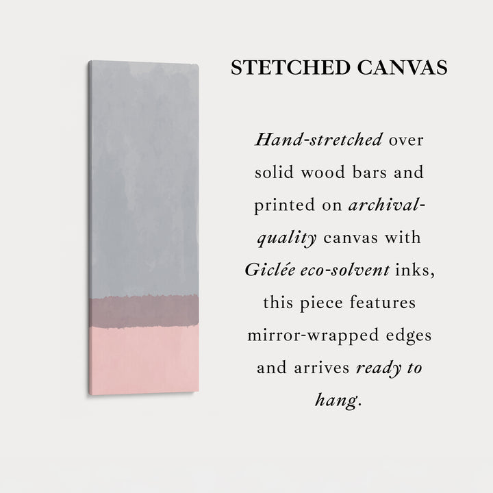 Hallway Wall Art Vertical Grey Pink Tall Canvas