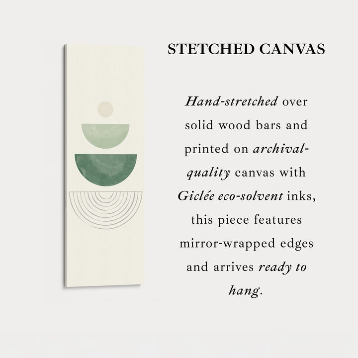 Tall Wall Art Green Stacked Shapes For Minimal Modern Interiors