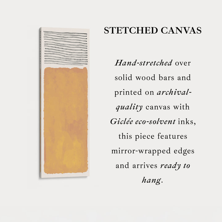 Tall Wall Art Mustard Yellow Minimal Block For Modern Interiors