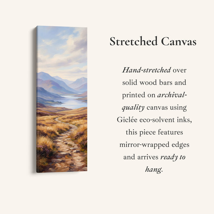 Wide Framed Canvas Highland Lake Valley Extra Wide Canvas For Kitchen